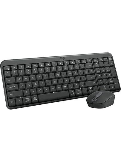 Logitech MK250 Bluetooth Wireless Mouse and Keyboard Combo: Fast & Easy Connectivity, Compact Wireless Keyboard, Ambidextrous Mouse, Durable Build - Windows/MacOS - Graphite