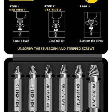 Gifts for Men,Damaged Screw Extractor Set-Christmas Stocking Stuffers for Men Adults Him,Mens Gifts for Dad,Husband,Stripped Screws Nuts & Bolts Drill Bit Tools for Easy Removal of Rusty Broken Screw