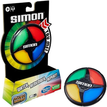 Hasbro Gaming Simon Micro Series Electronic Game for 1 or More Players, Classic Simon Gameplay in a Compact Size, Fun Party Game for Kids Ages 8+