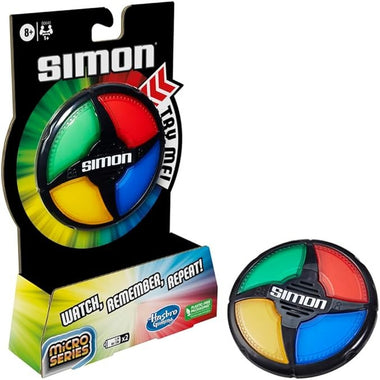 Hasbro Gaming Simon Micro Series Electronic Game for 1 or More Players, Classic Simon Gameplay in a Compact Size, Fun Party Game for Kids Ages 8+