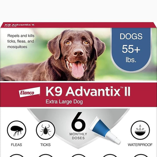 K9 Advantix II XL Dog Vet-Recommended Flea, Tick & Mosquito Treatment & Prevention | Dogs Over 55 lbs. | 6-Mo Supply