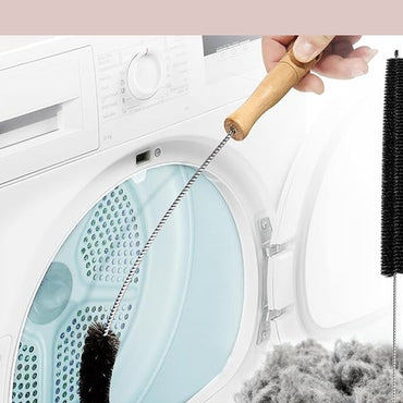 Holikme Dryer Vent Cleaner Kit 2 Pack - Household Cleaning Supplies 304 Stainless Steel Dryer Lint Brush Home Essentials for Lint Trap Dust Vacuum Brush