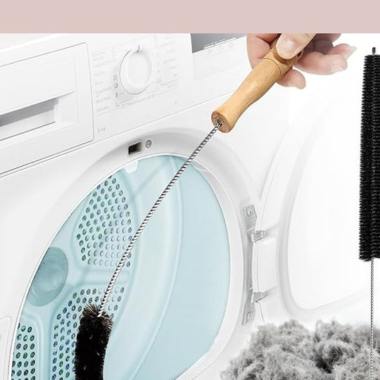 Holikme Dryer Vent Cleaner Kit 2 Pack - Household Cleaning Supplies 304 Stainless Steel Dryer Lint Brush Home Essentials for Lint Trap Dust Vacuum Brush