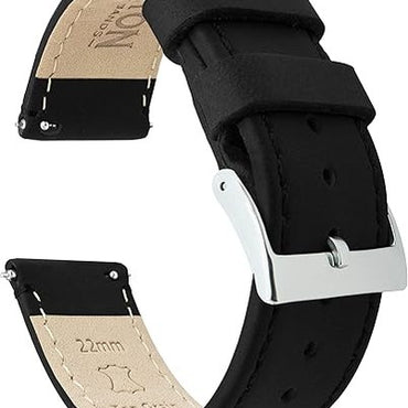 Barton Quick Release - Top Grain Leather Watch Band Strap - Choice of Width - 16mm, 18mm, 19mm, 20mm, 21mm 22mm, 23mm or 24mm