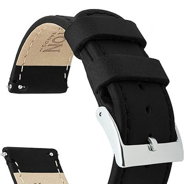 Barton Quick Release - Top Grain Leather Watch Band Strap - Choice of Width - 16mm, 18mm, 19mm, 20mm, 21mm 22mm, 23mm or 24mm