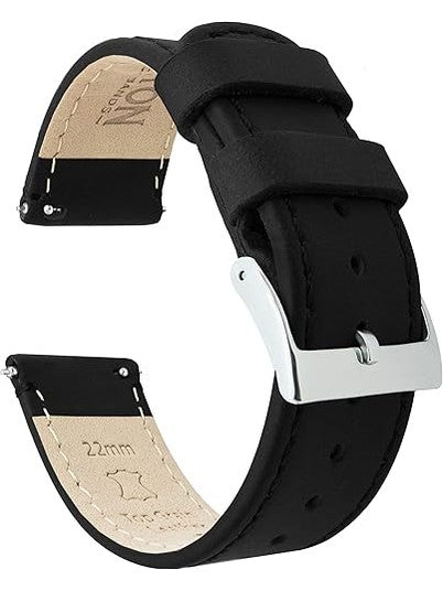 Barton Quick Release - Top Grain Leather Watch Band Strap - Choice of Width - 16mm, 18mm, 19mm, 20mm, 21mm 22mm, 23mm or 24mm