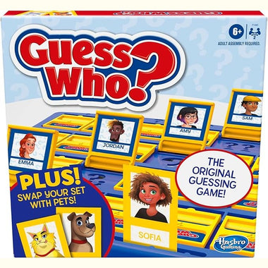 Hasbro Gaming Guess Who? Board Game, with People and Pets Cards, The Original Guessing Game, Kids, Ages 6+(Amazon Exclusive)