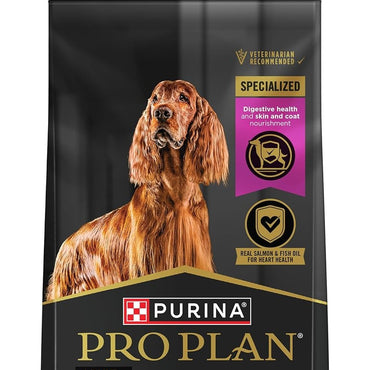 Purina Pro Plan Sensitive Skin and Stomach Dog Food Dry, Adult Salmon & Rice Formula, Digestive Health - 40 lb. Bag